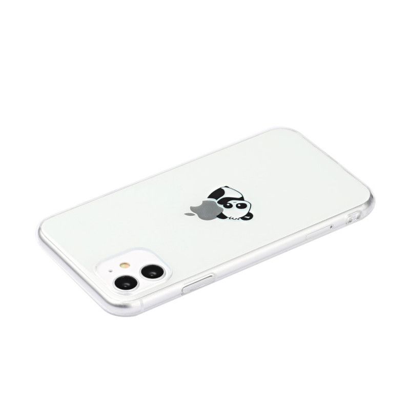 Hoesje iPhone 11 Grijs Zwart Logo Panda-Spellen