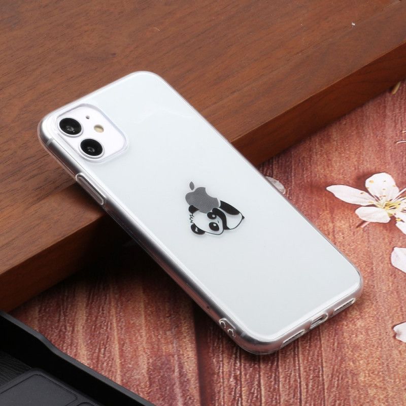 Hoesje iPhone 11 Grijs Zwart Logo Panda-Spellen