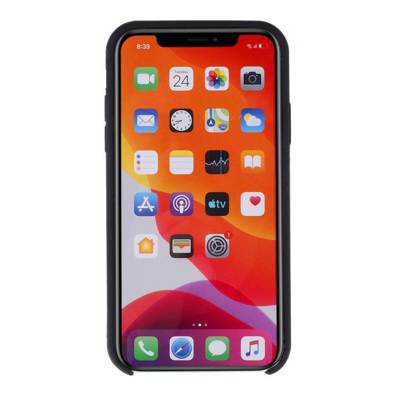 Hoesje iPhone 11 Rood Zwart 2-In-1 Siliconen