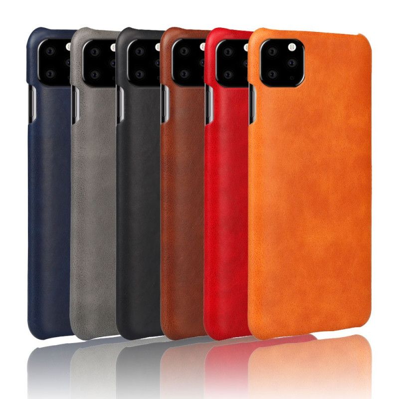 Hoesje iPhone 11 Rood Zwart Leerstijl