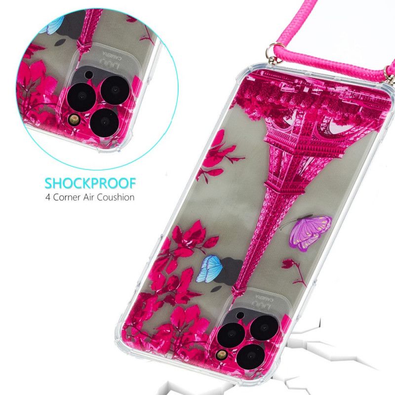 Hoesje iPhone 11 Siliconen Snoer Eiffeltoren