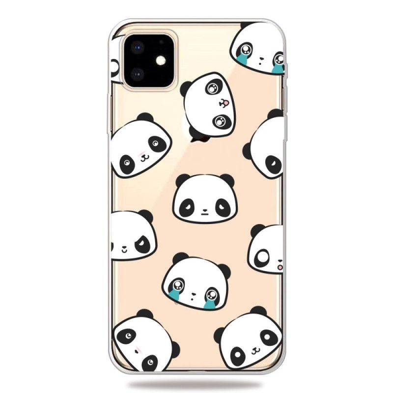 Hoesje iPhone 11 Telefoonhoesje Sentimentele Panda'S