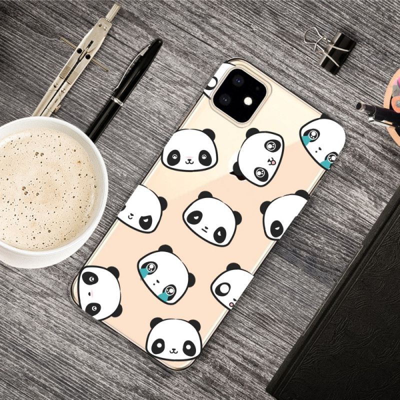 Hoesje iPhone 11 Telefoonhoesje Sentimentele Panda'S