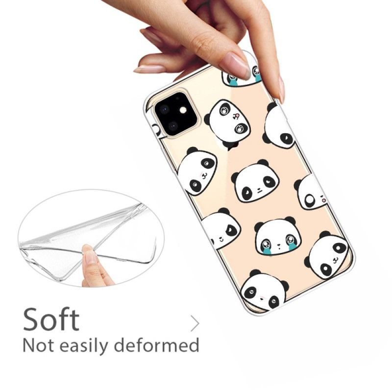 Hoesje iPhone 11 Telefoonhoesje Sentimentele Panda'S