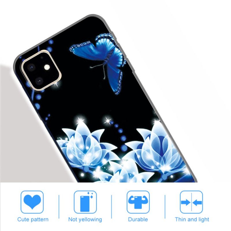 Hoesje iPhone 11 Vlinder En Blauwe Waterlelies