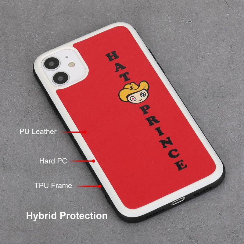 Hoesje voor iPhone 11 Geel Rood Tekenfilmserie Hoedenprins