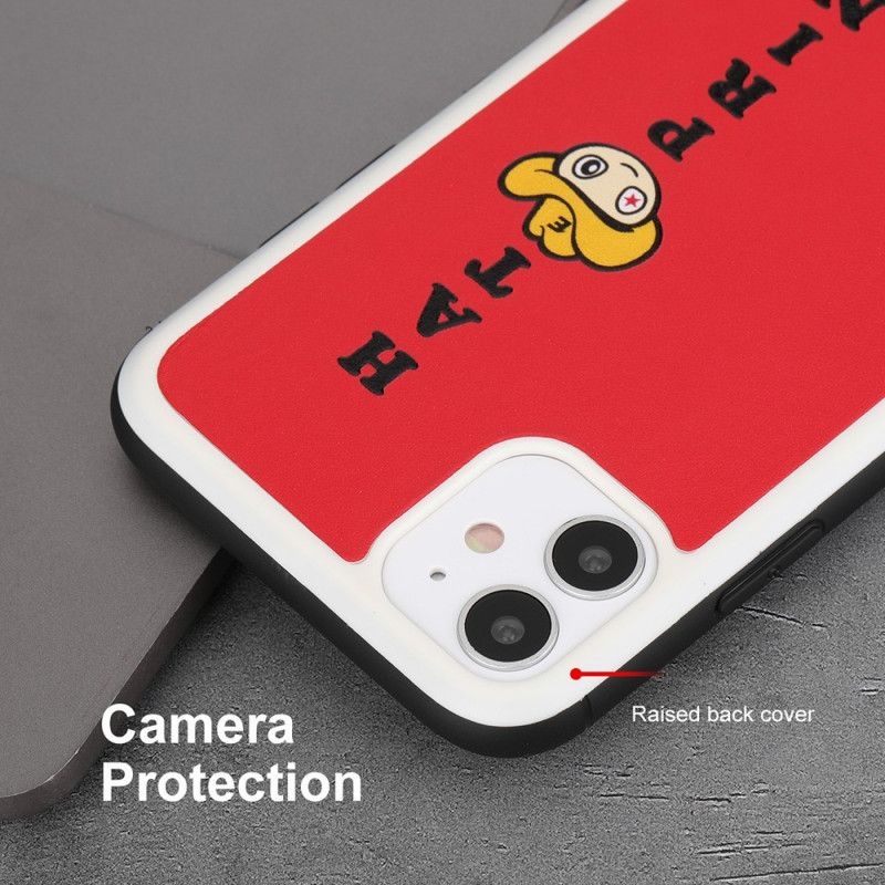 Hoesje voor iPhone 11 Geel Rood Tekenfilmserie Hoedenprins