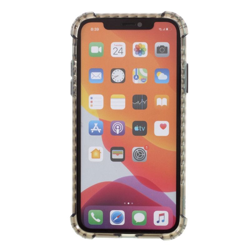 Hoesje voor iPhone 11 Geel Zwart Hybride Acryl- En Siliconenkleur