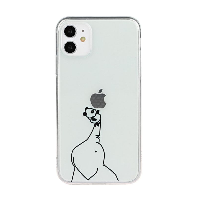 Hoesje voor iPhone 11 Logospellen Met Panda En Olifant