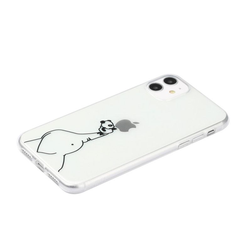 Hoesje voor iPhone 11 Logospellen Met Panda En Olifant