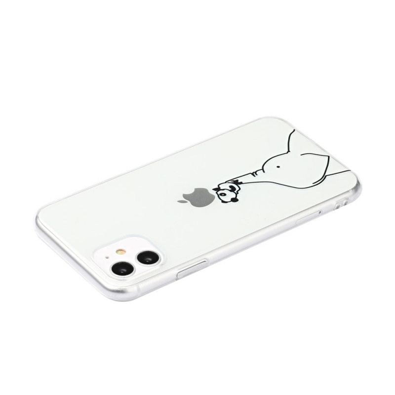 Hoesje voor iPhone 11 Logospellen Met Panda En Olifant