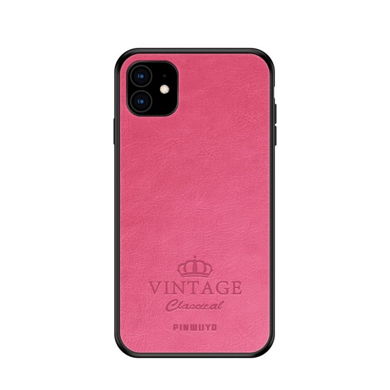 Hoesje voor iPhone 11 Rood Zwart Eervolle Vintage Pinwuyo