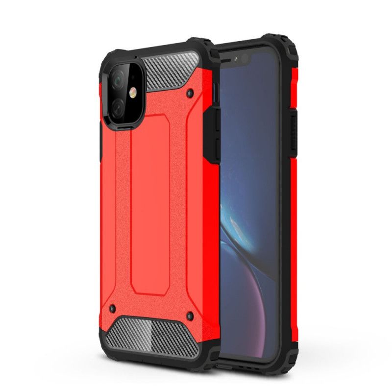 Hoesje voor iPhone 11 Rood Zwart Overlevende