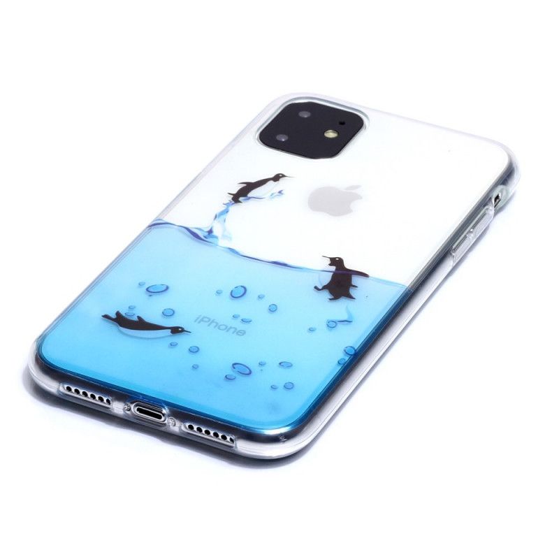 Hoesje voor iPhone 11 Transparant Pinguïnspel