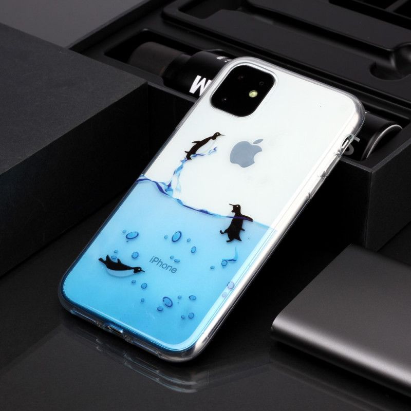 Hoesje voor iPhone 11 Transparant Pinguïnspel