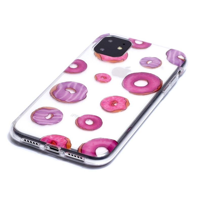 Hoesje voor iPhone 11 Transparante Donuts Waaier