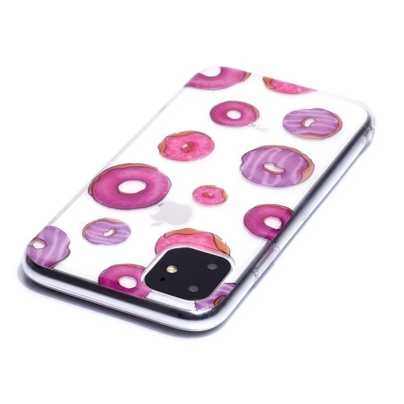 Hoesje voor iPhone 11 Transparante Donuts Waaier