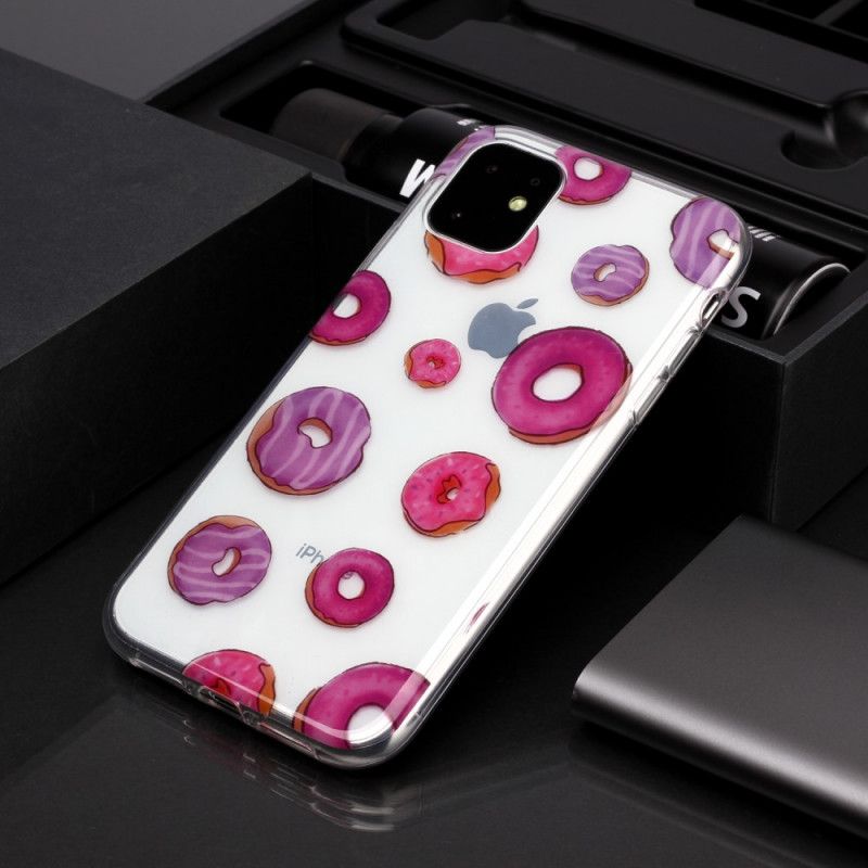 Hoesje voor iPhone 11 Transparante Donuts Waaier