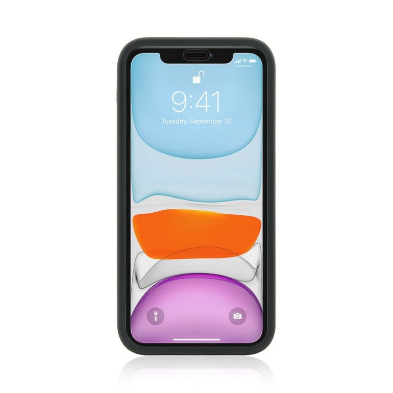 Hoesje voor iPhone 11 Wit Zwart Waterbestendig