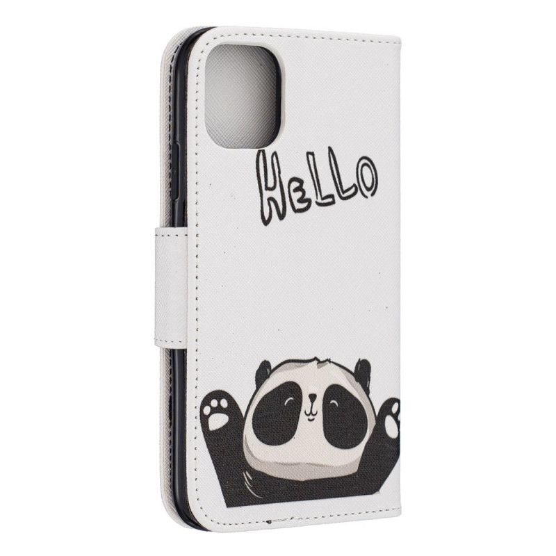 Leren Hoesje iPhone 11 Hallo Panda