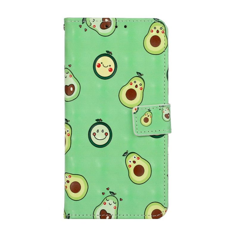 Leren Hoesje iPhone 11 Telefoonhoesje Avocado Verstelbare Riem