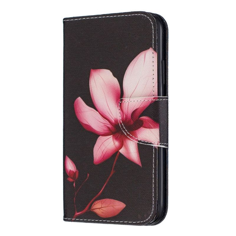 Leren Hoesje iPhone 11 Telefoonhoesje Roze Bloem