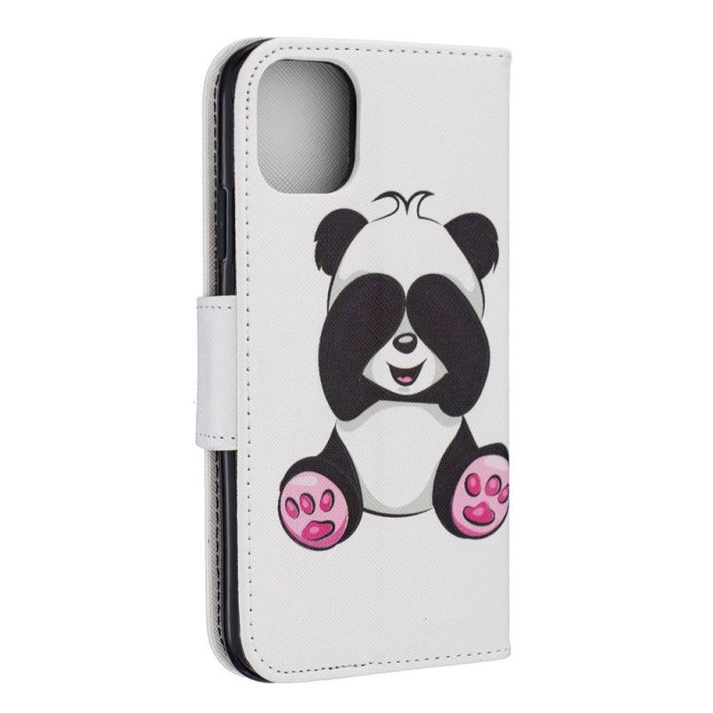 Leren Hoesje voor iPhone 11 Leuke Panda