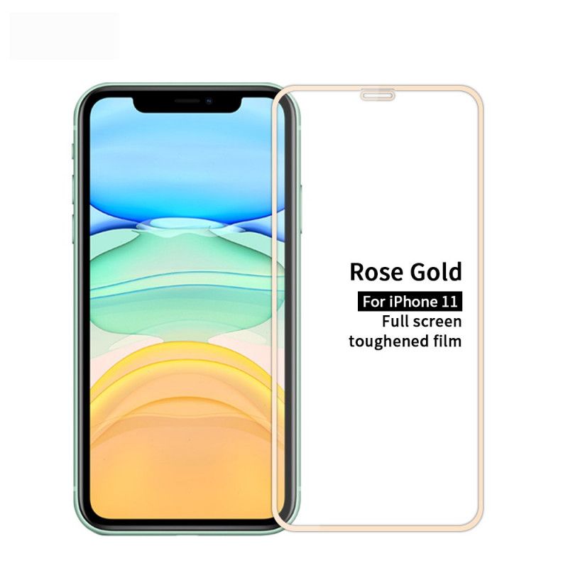 Mofi iPhone 11 Goud Zwart Bescherming Van Gehard Glas