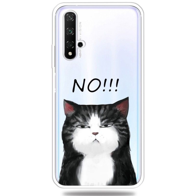 Hoesje Honor 20 Telefoonhoesje De Kat Die Nee Zegt