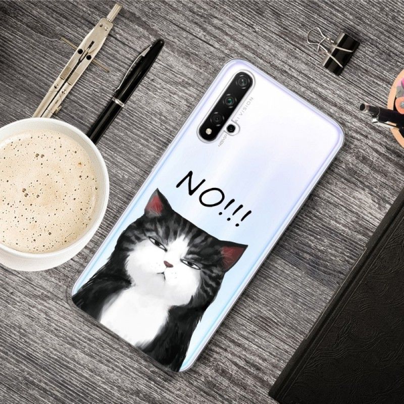 Hoesje Honor 20 Telefoonhoesje De Kat Die Nee Zegt