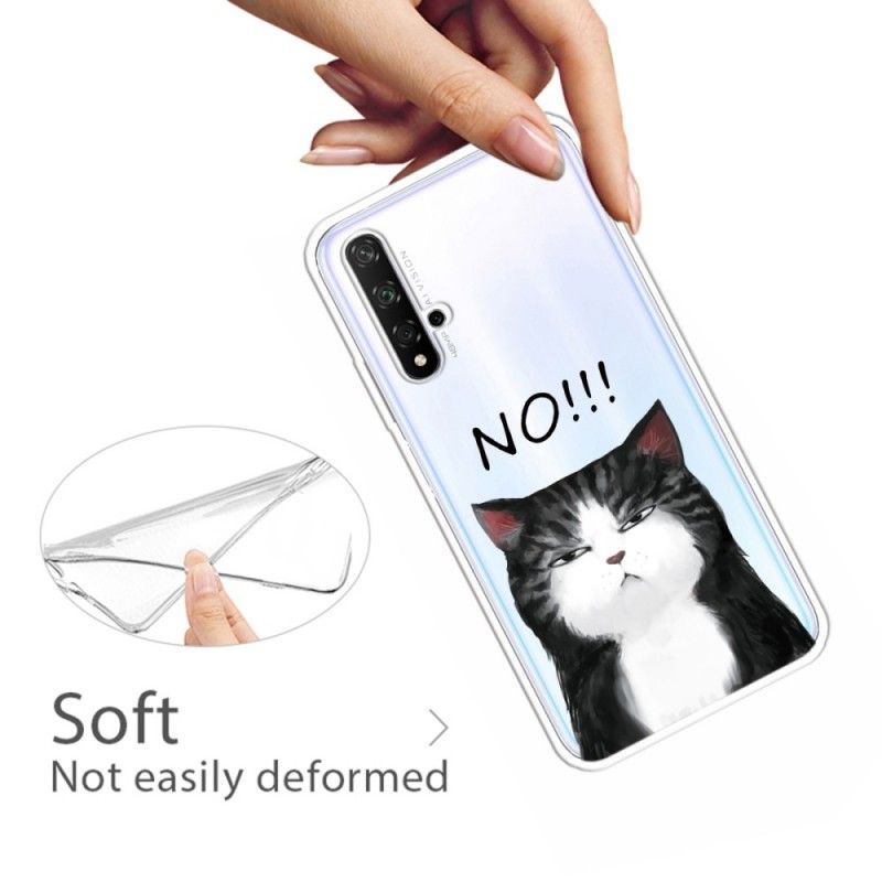 Hoesje Honor 20 Telefoonhoesje De Kat Die Nee Zegt