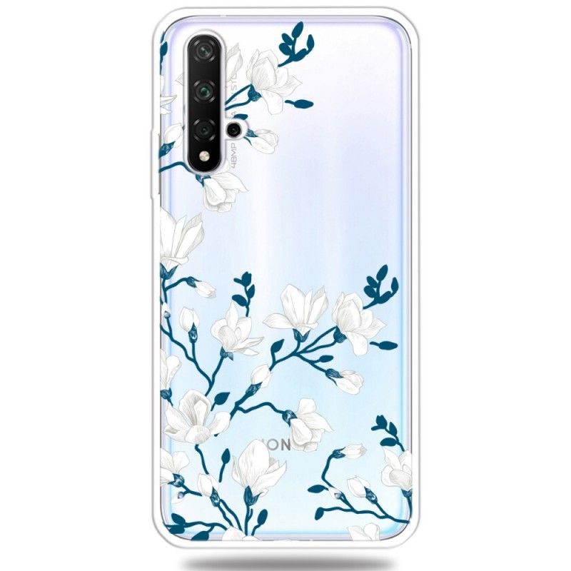 Hoesje voor Honor 20 Witte Bloemen