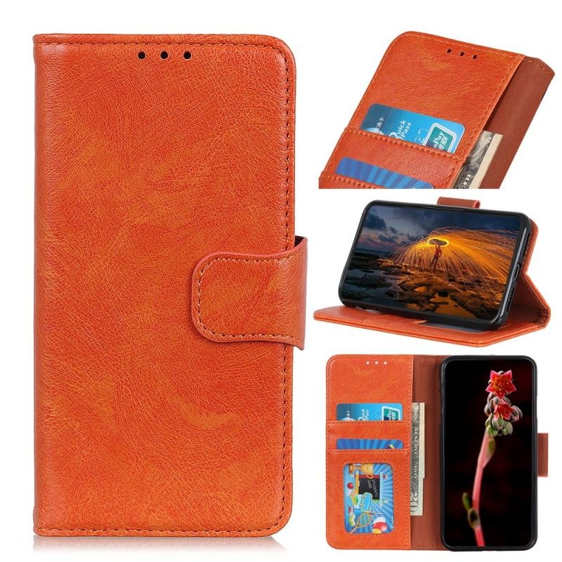 Leren Hoesje Honor 20 Rood Zwart Telefoonhoesje Glanzend Leereffect