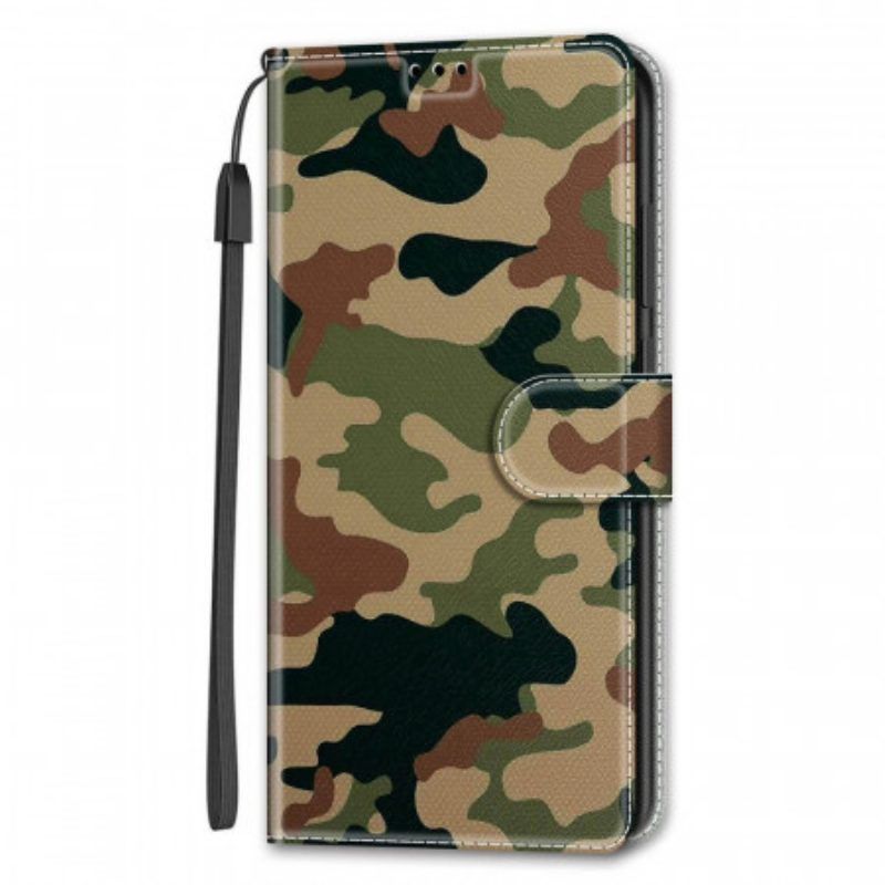 Folio-hoesje voor Samsung Galaxy S22 Ultra 5G Militaire Camouflage