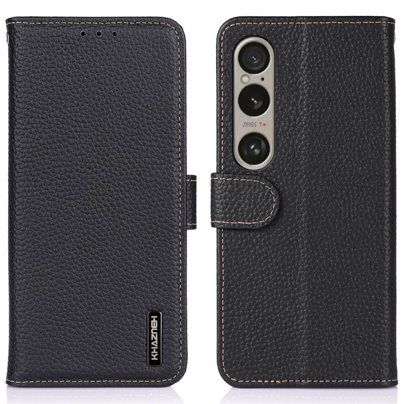 Bescherming Hoesje Sony Xperia 1 Vi Litchi Textuur Khazneh