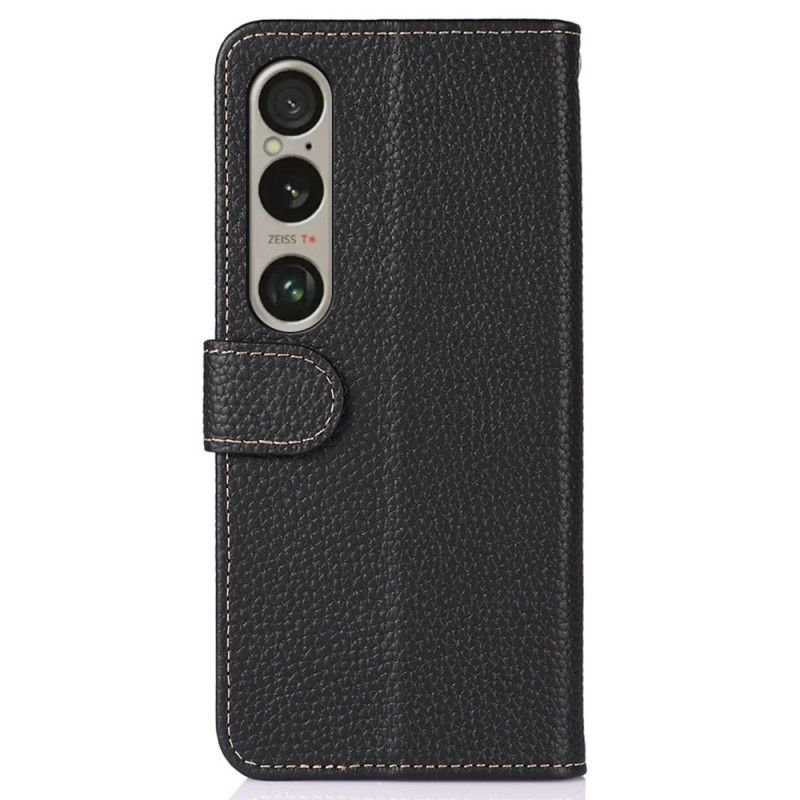 Bescherming Hoesje Sony Xperia 1 Vi Litchi Textuur Khazneh