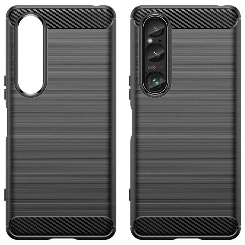 Cover Hoesje Sony Xperia 1 Vi Telefoonhoesje Geborstelde Koolstofvezel