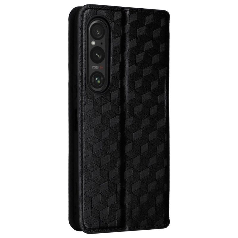 Folio-hoesje Sony Xperia 1 Vi 3d-ruitpatroon Bescherming Hoesje