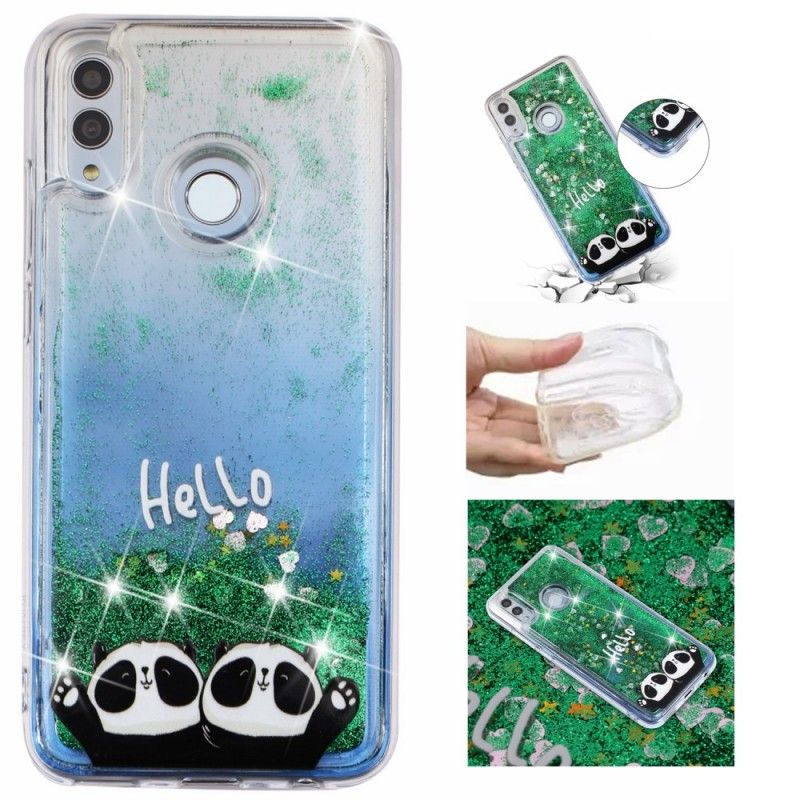 Hoesje voor Honor 10 Lite Hallo Panda'S Glitter