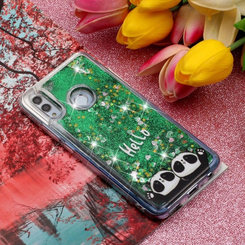 Hoesje voor Honor 10 Lite Hallo Panda'S Glitter