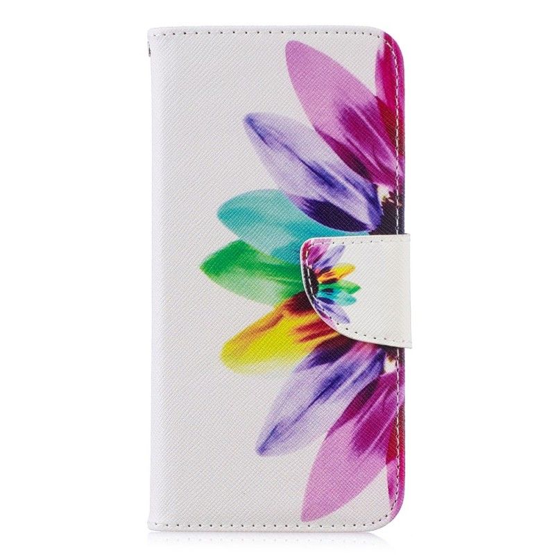 Leren Hoesje Honor 10 Lite Aquarelbloem