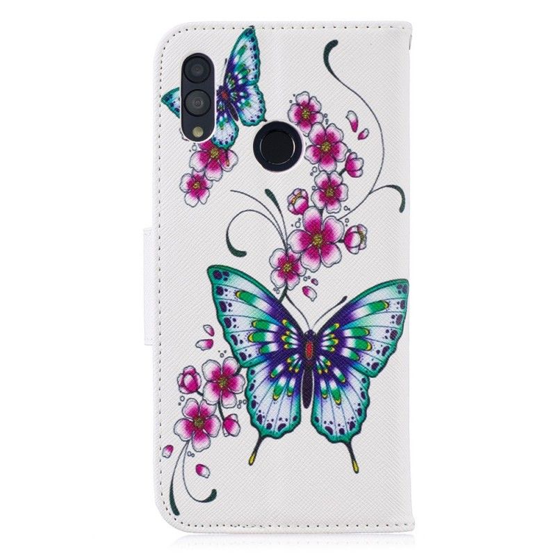 Leren Hoesje Honor 10 Lite Prachtige Vlinders