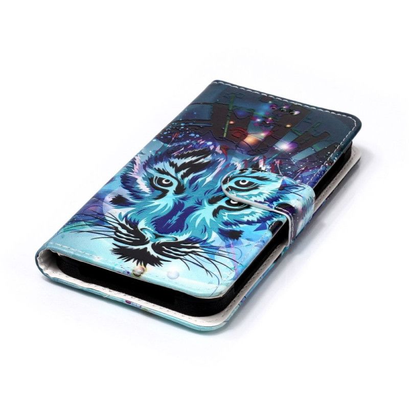 Leren Hoesje voor LG G6 Blauwe Tijger