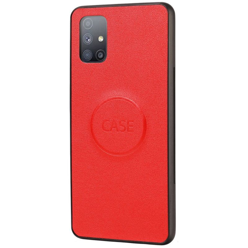 Bescherming Hoesje Samsung Galaxy M51 Rood Zwart Afneembare Zilveren Schelp Sluiting