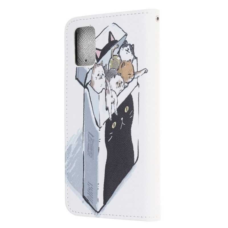 Bescherming Hoesje Samsung Galaxy M51 Telefoonhoesje Levering Van String Katten