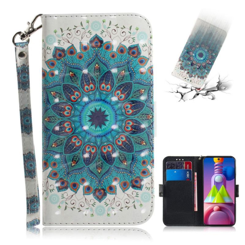 Bescherming Hoesje Samsung Galaxy M51 Telefoonhoesje Meesterlijke Mandala Met String