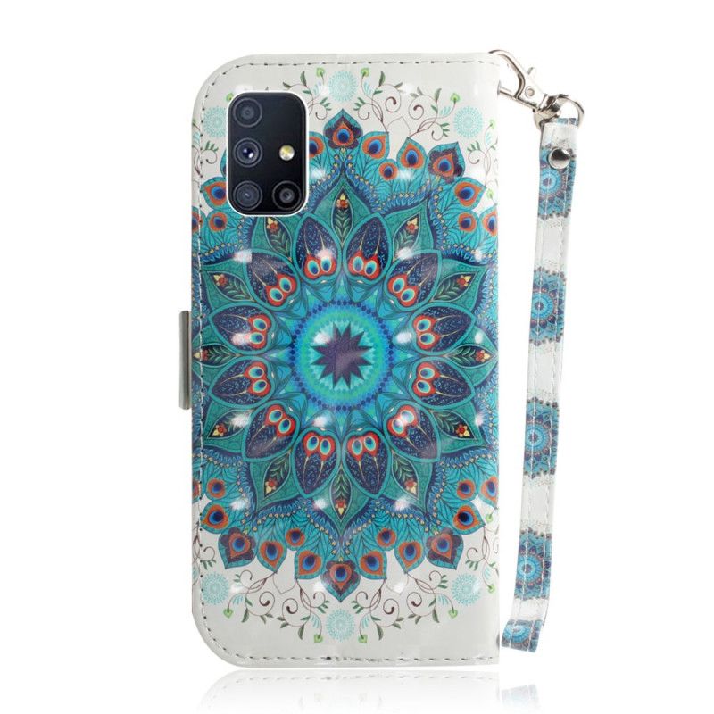 Bescherming Hoesje Samsung Galaxy M51 Telefoonhoesje Meesterlijke Mandala Met String