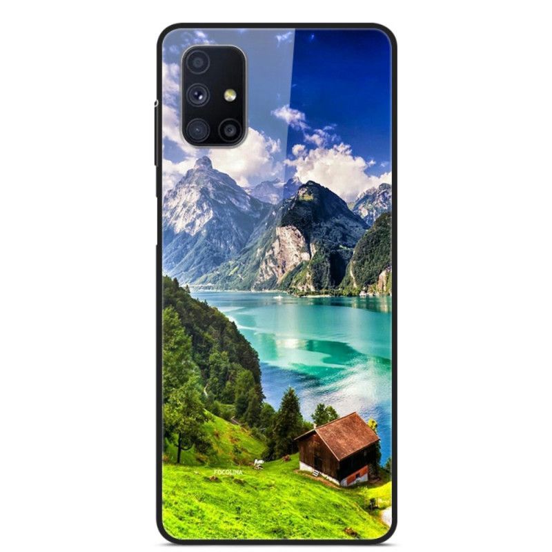 Case Hoesje Samsung Galaxy M51 Groen Wit Telefoonhoesje Berghybride