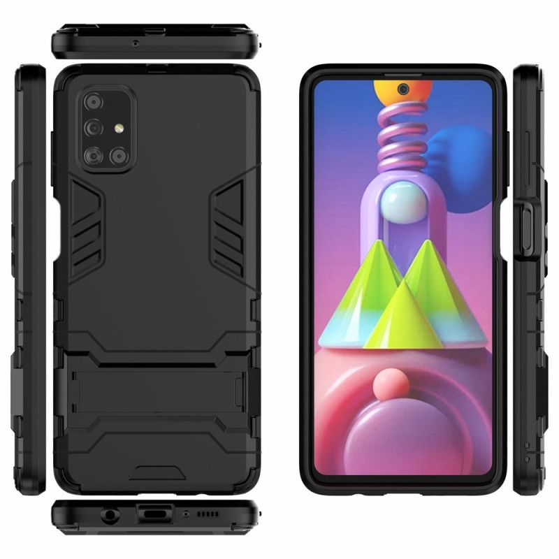 Case Hoesje Samsung Galaxy M51 Rood Zwart Telefoonhoesje Ultrabestendig