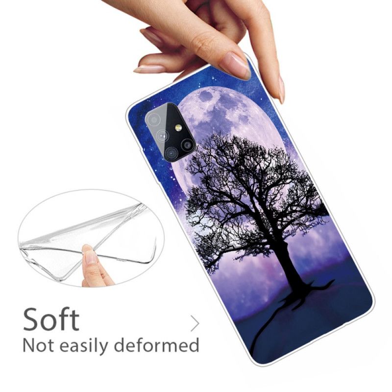 Case Hoesje Samsung Galaxy M51 Telefoonhoesje Boom En Maan